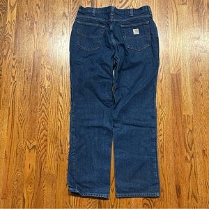 Carhartt Denim Men's 34x32 Medium Wash Relaxed Fit 100% Cotton Work Jeans 381-83